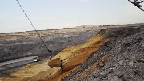 coal mining operation in open pit