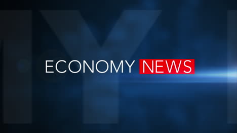 Gráfico-De-Movimiento-3d-De-&quot;noticias-Económicas&quot;-Con-Fondo-Azul