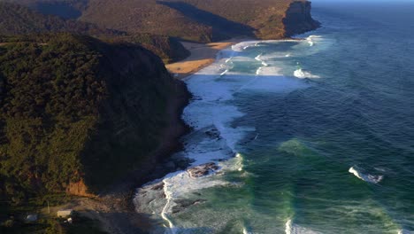 little garie point of little garie beach near north era campground in royal national park, sydney, nsw australia