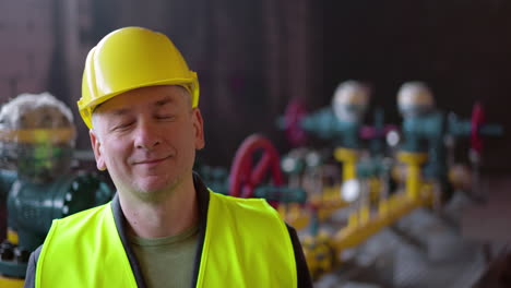 middle-aged man at the factory