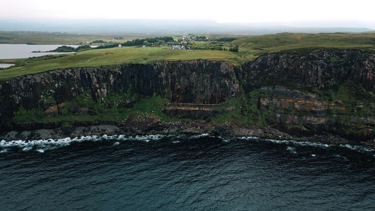 Dramatic Cliffside Landscape in Scotland