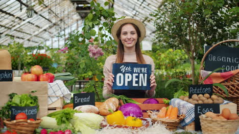 friendly farmer's market vendor