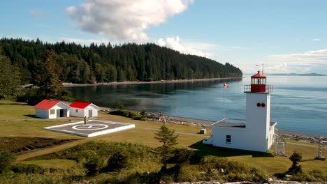 Drone-shot-of-Lighthouse-on-west-coast-Island-Sointulia