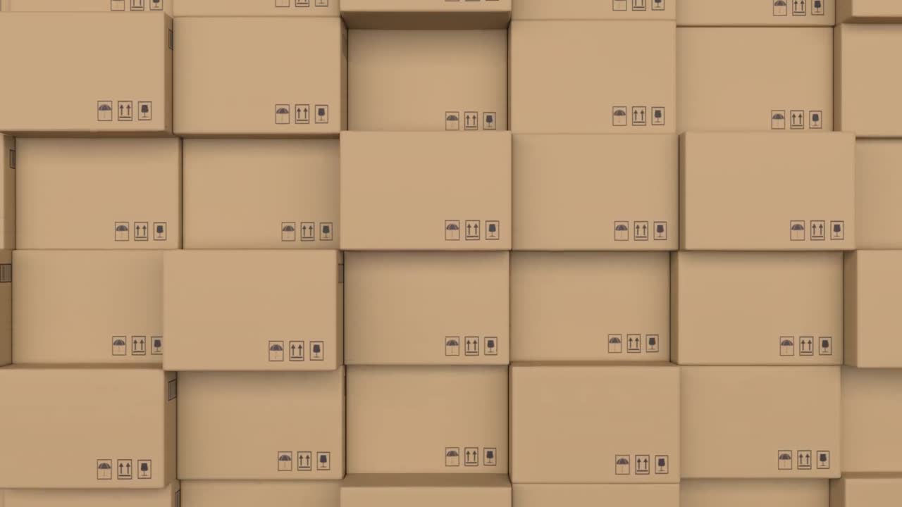 녹색 스크린에 카드보드 상자