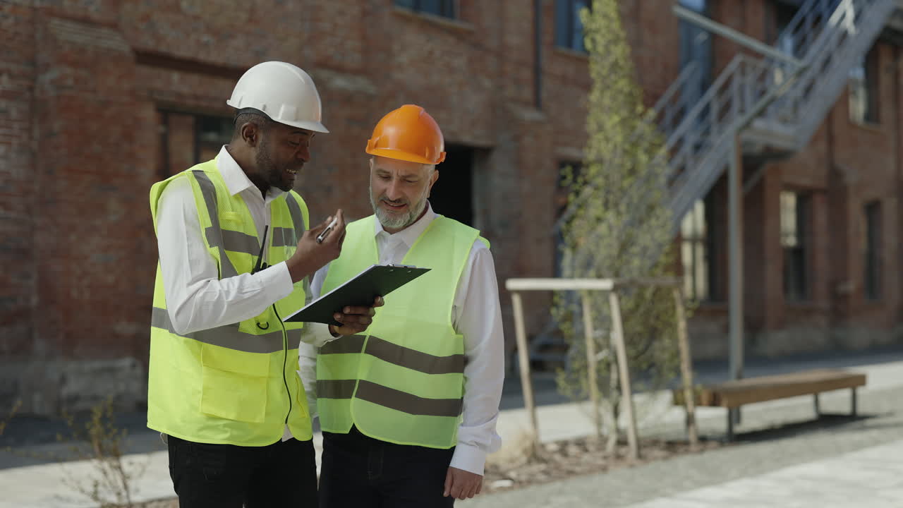 trabajadores de la construcción en discusión