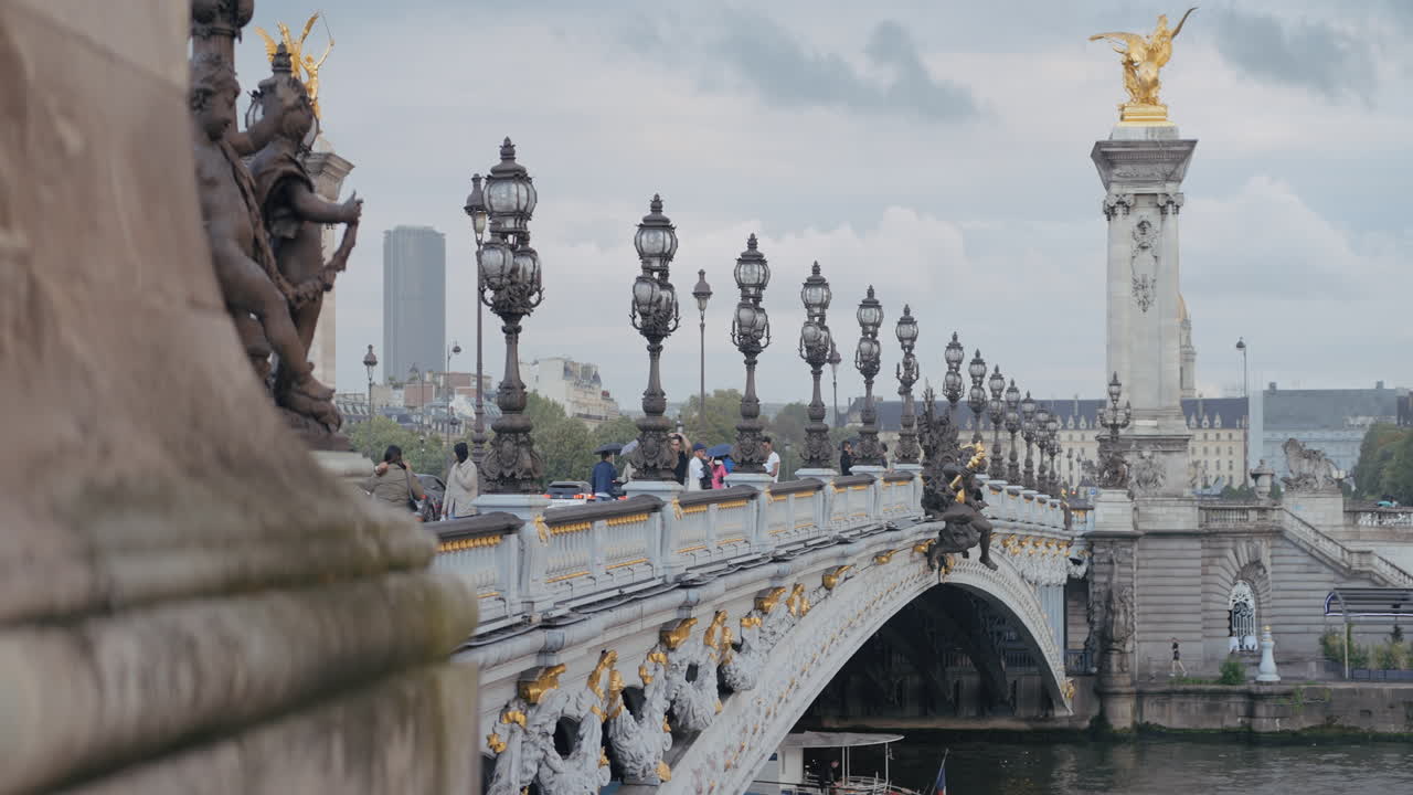 Pont Neuf Bridge in Paris on a Cloudy Day