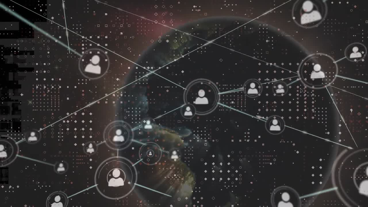 Animation of diverse data processing over globe