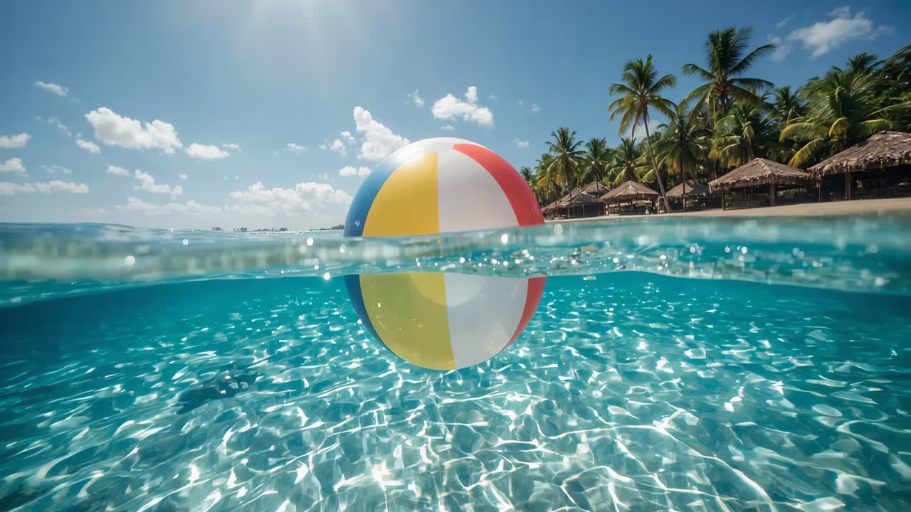 Beach Ball on a Tropical Beach