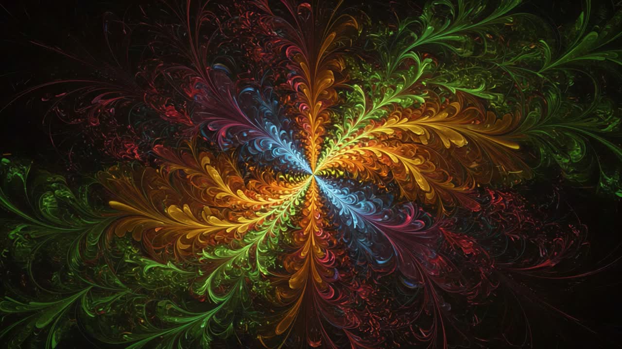 Vibrant Fractal Patterns: A Stunning Visual Journey Through Colorful Spirals and Intricate Designs Reflecting Nature's Beauty and Complexity