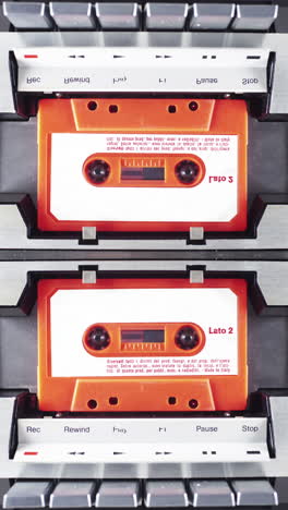 cassette tape in vertical