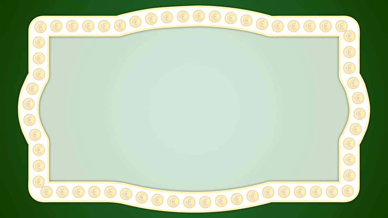 유로 동전 파란색 배경 빈티지 프레임