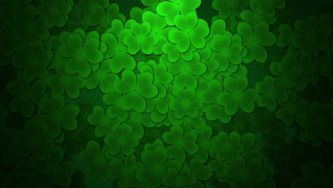 fondo de vacaciones del día de san patricio de animación con tréboles verdes en movimiento 2