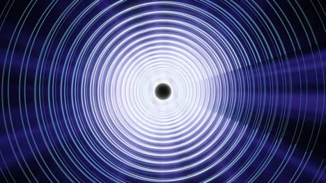 Rotation Glow And Shine Gear Circle Moving Forward To Tunnel Concept