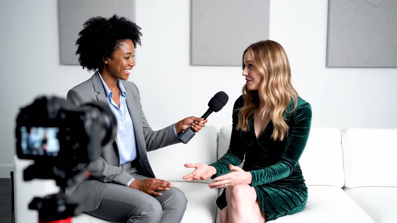 Two women in an interview setting