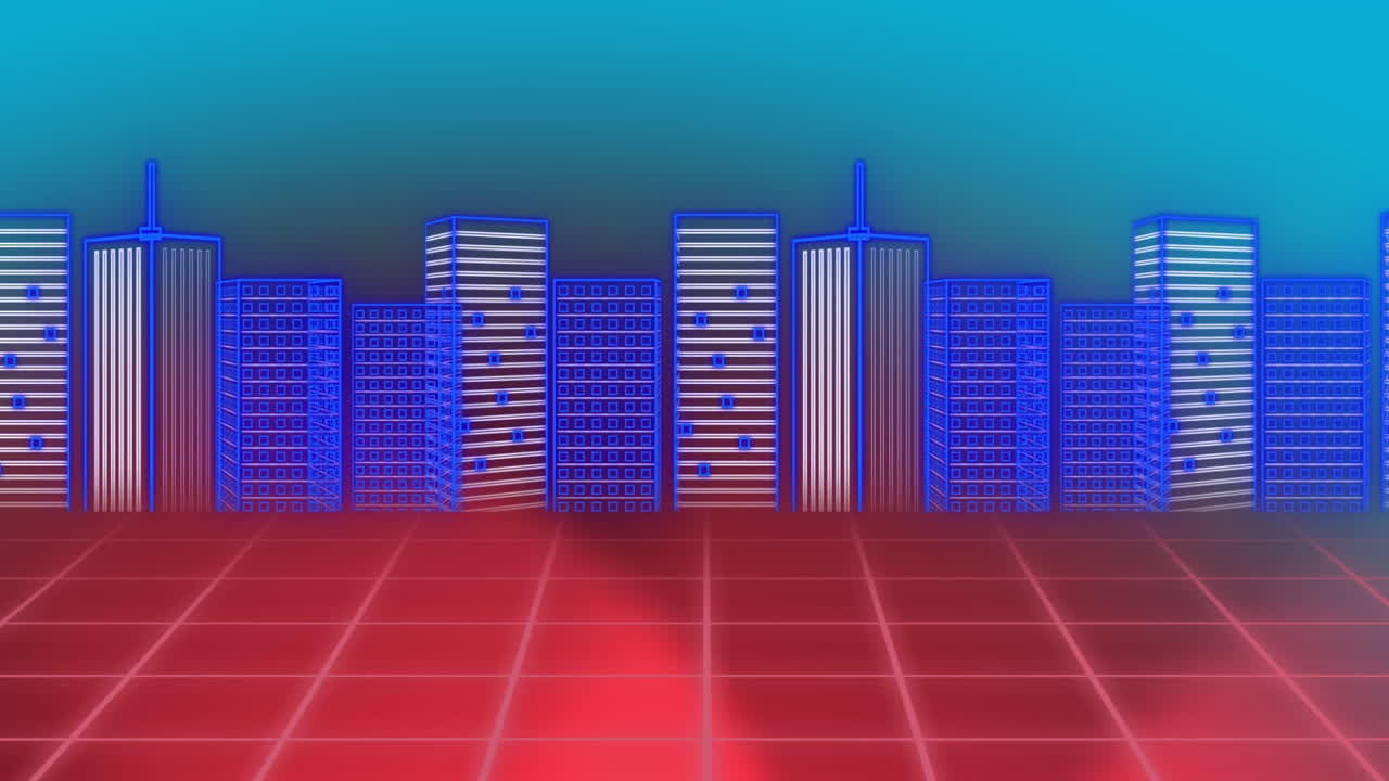 Scritta "Fight" su sfondo di modelli di edifici
