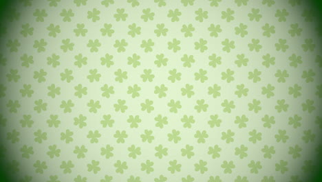 animación día de san patricio con tréboles verdes en movimiento 8