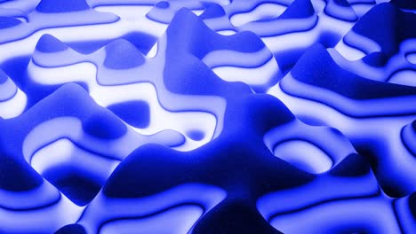 fondo líquido azul en bucle en 4k. patrón ondulado abstracto en la superficie brillante y brillante del fluido azul, ondas en el fluido de pintura en animación suave. líquido viscoso 3d. telón de fondo creativo