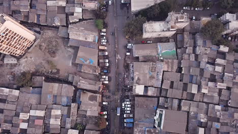 4k flight over indian slum in mumbai, india