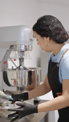 woman chef baking
