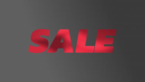 animación de puntos en rojo texto de venta contra fondo gris