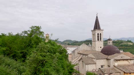 panoramic view on the spoleto cathedral