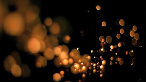 puntos brillantes que fluyen en movimiento súper lento