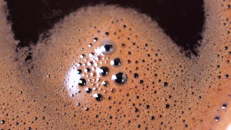 primer plano de la espuma de café