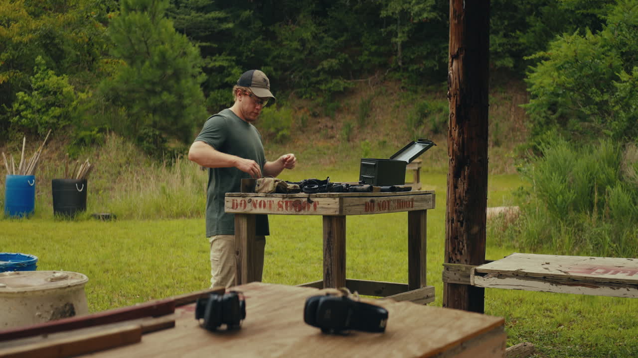 Man at the Shooting Range
