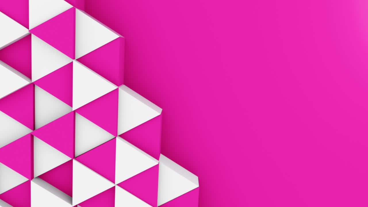 abstract 3d triángulo formas de fondo con diferentes colores vista superior. conjunto de imágenes de animación de bucle 4k.