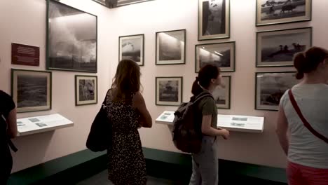 ho chi minh city, vietnam - november 20, 2019. people visit war remnants museum saigon