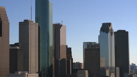 4k aerial of downtown houston, texas