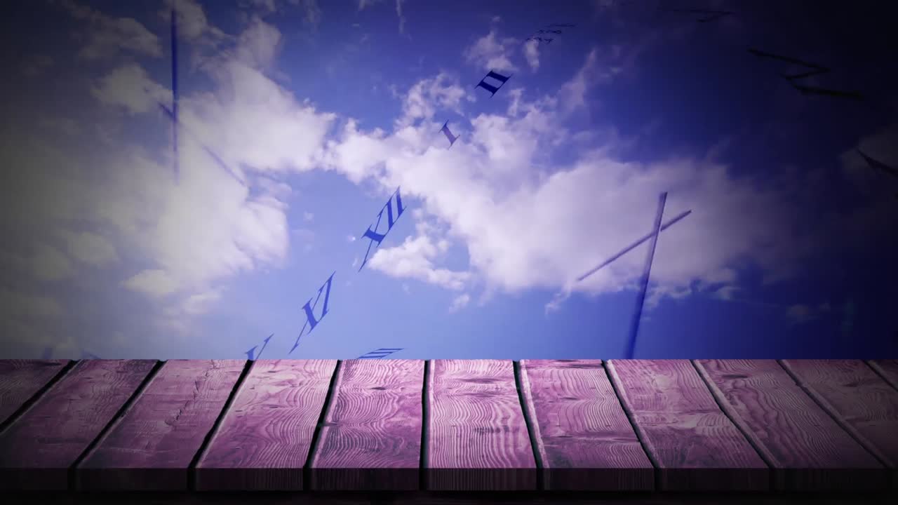 relógios distorcidos no céu