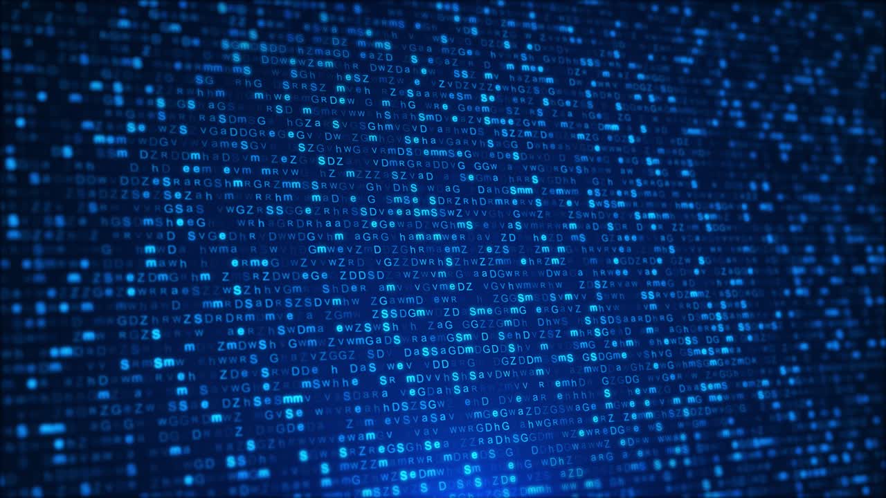 3d big data matrix code digital digital tunnel square with futuristic matrix program code are