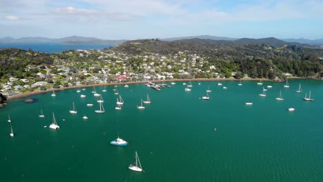 small port in beautiful russel, old new zealand capital