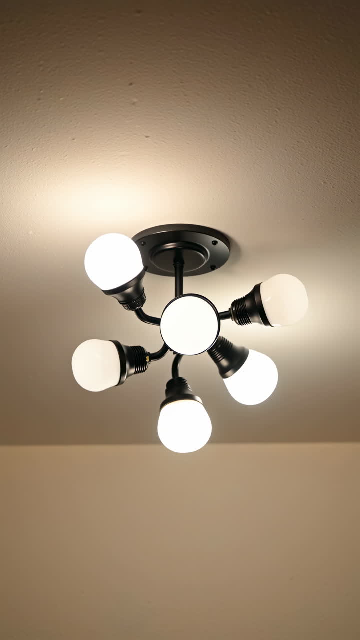 Modern Sputnik Ceiling Light Fixture with Multiple Bulbs