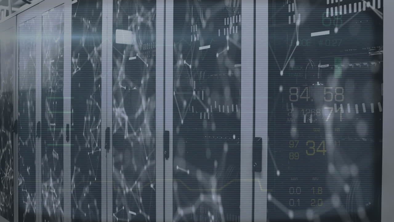 연결 네트워크의 애니메이션과 서버  ⁇ 을 통한 데이터 처리