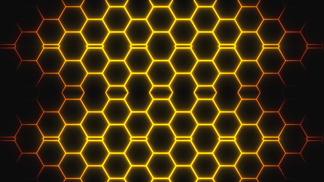 Abstract Glowing Hexagon Pattern Background