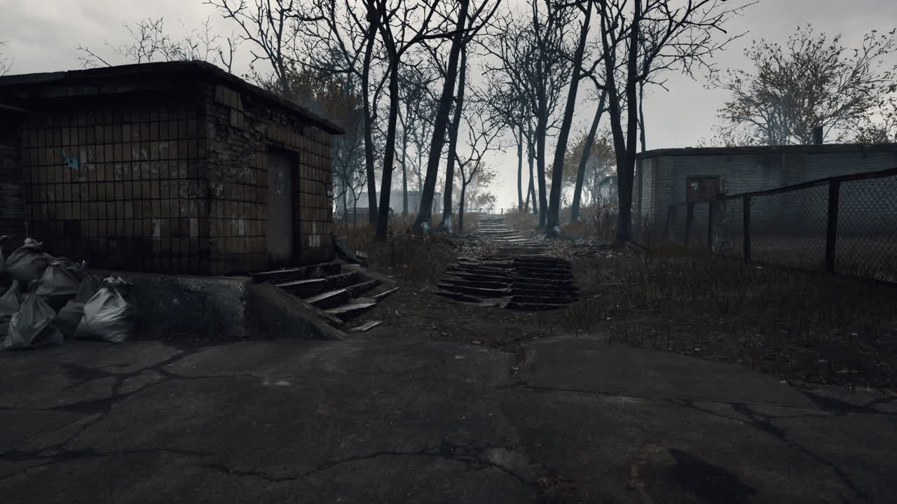 vista de la ciudad de pripyat de la zona de exclusión cerca de la central nuclear de chernobyl