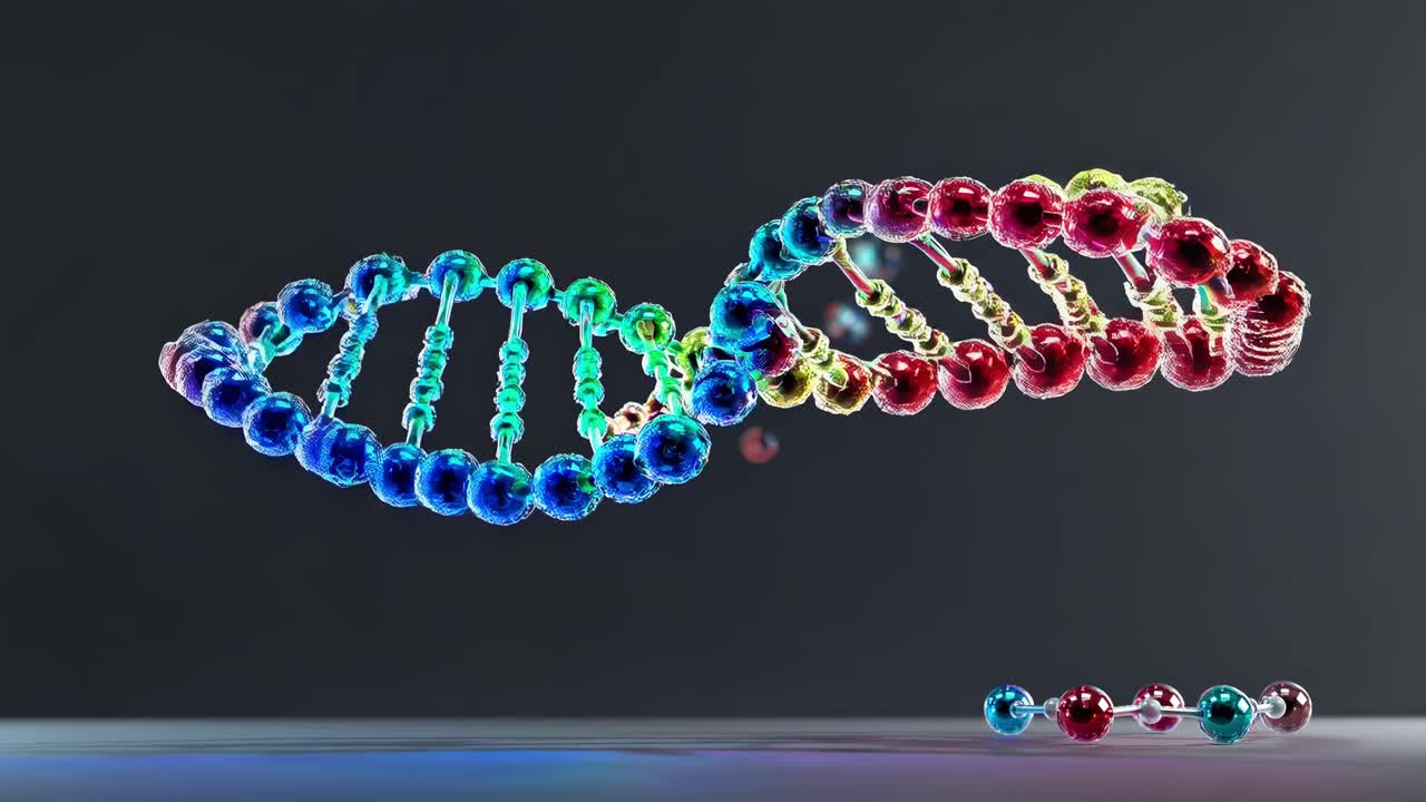 다채로운 3d dna 모델