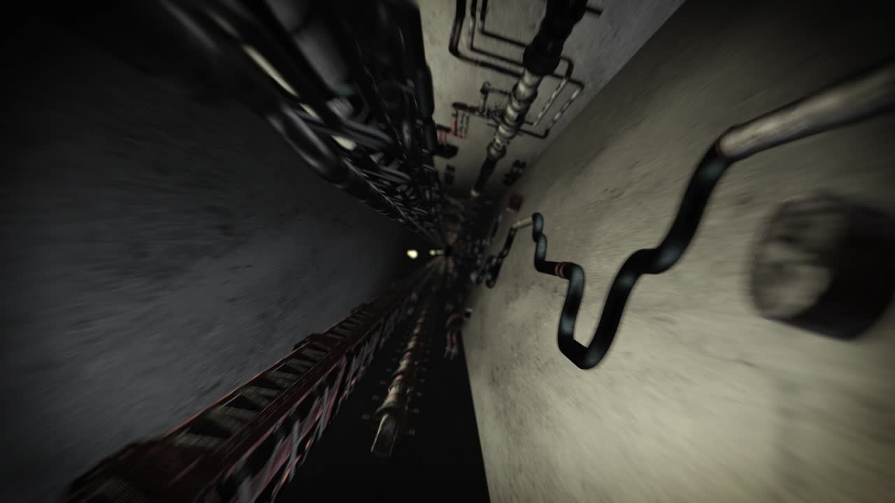 túnel oscuro con tuberías oxidadas 03