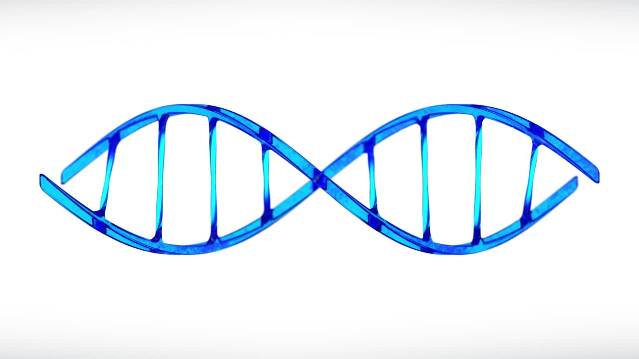 Isolated 3D Double Helix DNA Structure with Luma Matte and Looping