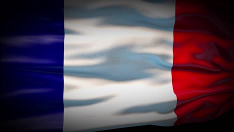 animation france flag is waving seamless loop. france flag waving in the wind. realistic 4k national flag of france closeup.