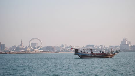 dhows on the doha bay