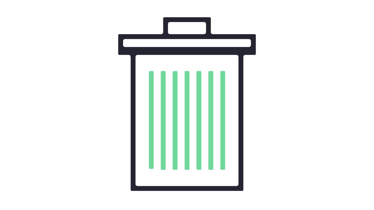 쓰레기통 아이콘 애니메이션