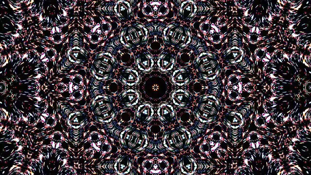 Beautiful abstract kaleidoscope that shines, a radiant light that regulates the subtle movements
