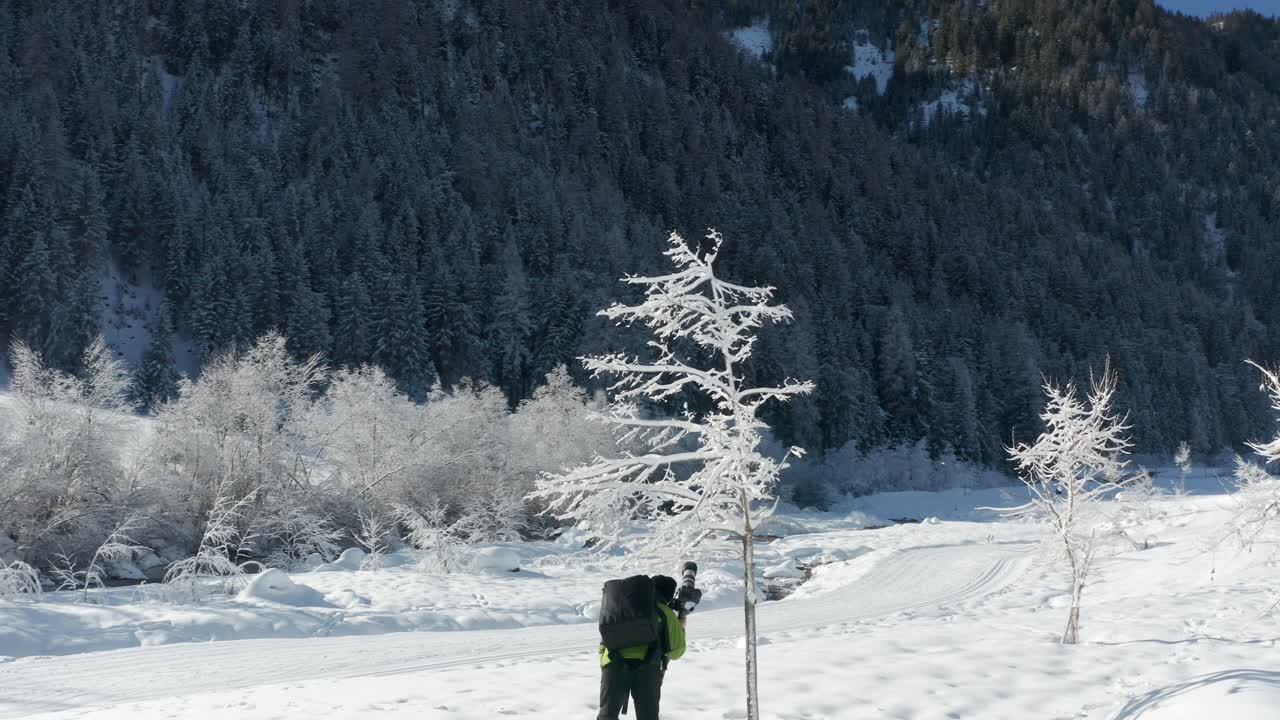 hermosa vista de invierno en el norte de italia, dolomitas