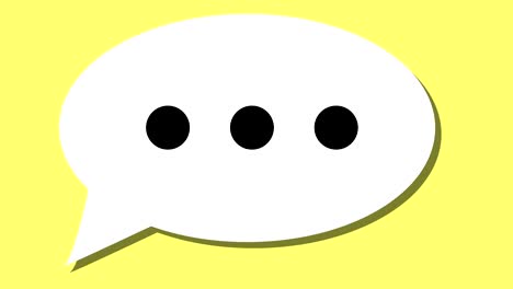 speech bubble icon, social media communications emoji yellow