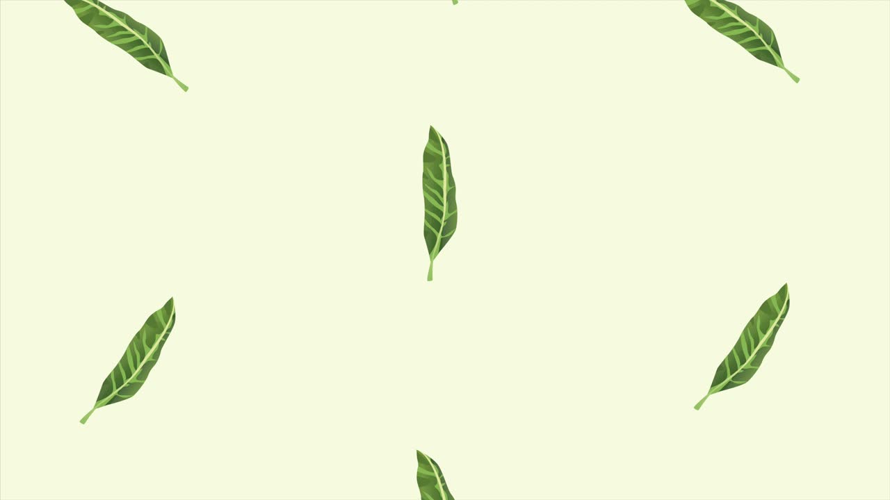 hojas exóticas tropicales patrón de animación de ecología