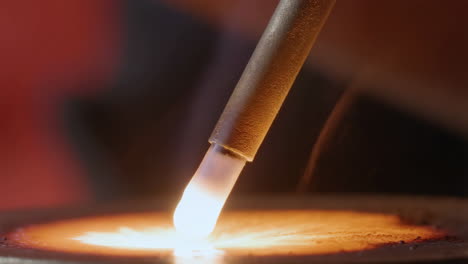close-up of welding process