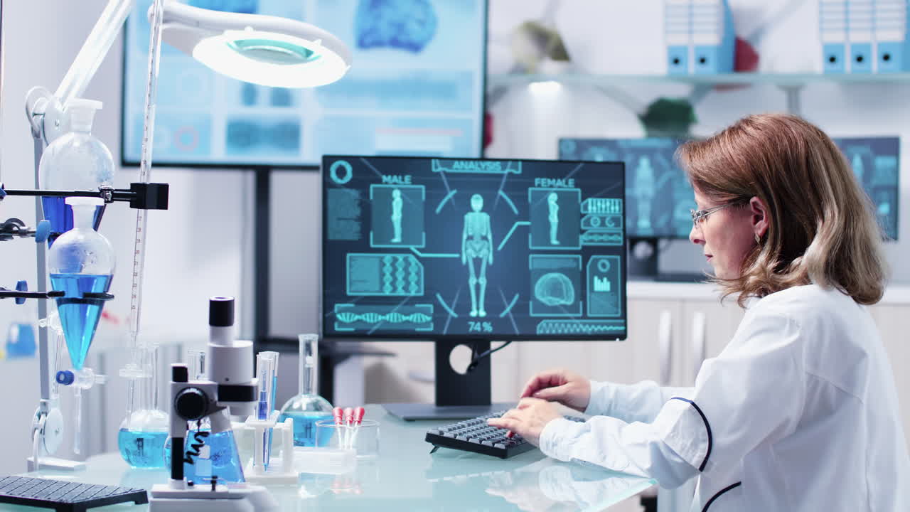 Scientists Conducting Research in a Modern Lab